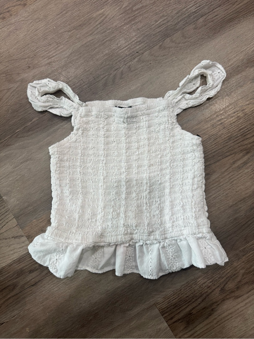 Art class ruched smocked top peasant preppy